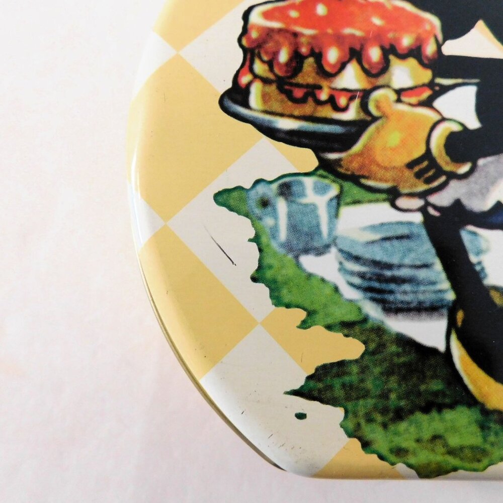 Disney Minnie Mouse Collectible Tin Mini Lunch Box Vintage 1998 Round Yellow 6x6 - Picture 8 of 12
